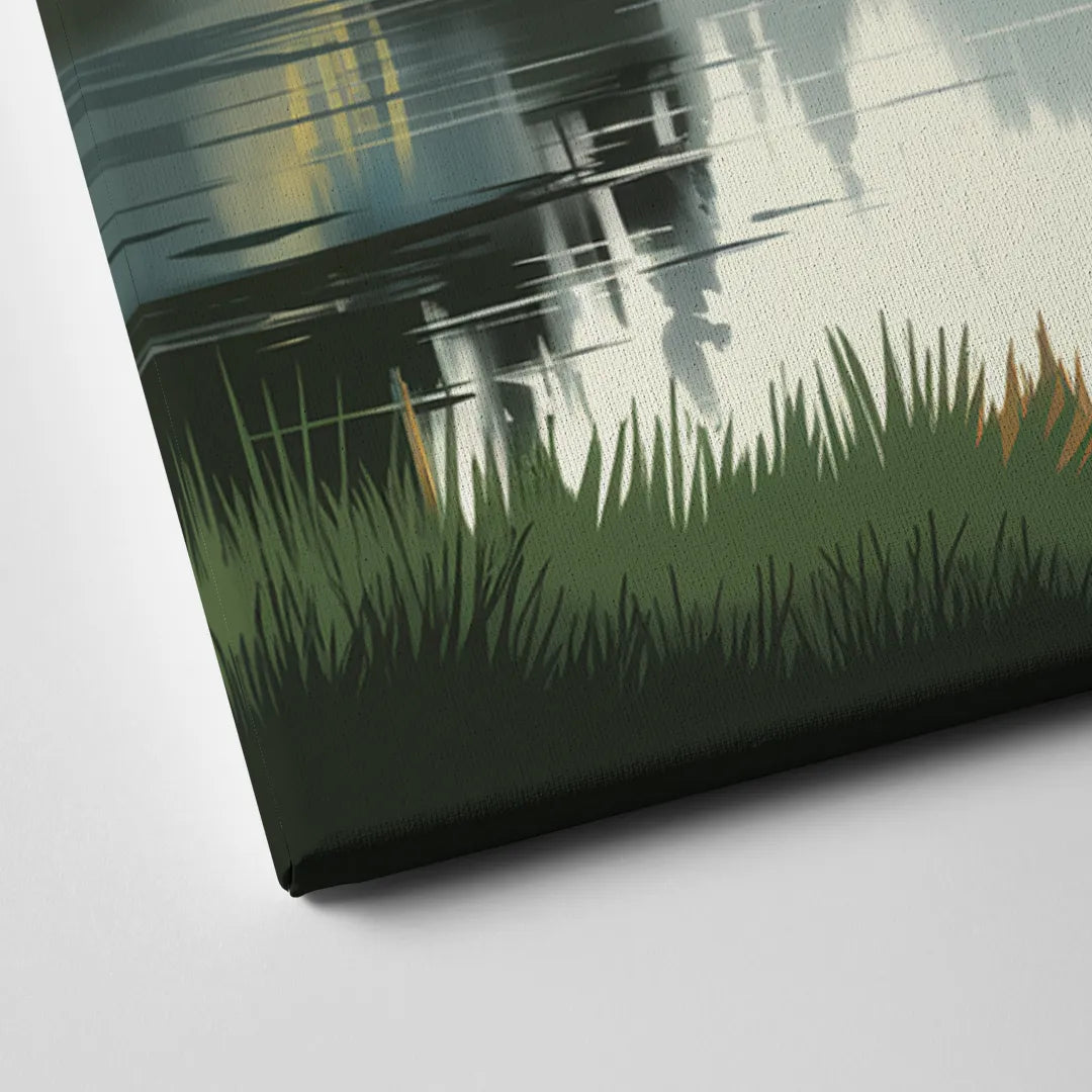 Ontario Lake Reflections Canvas Close Up
