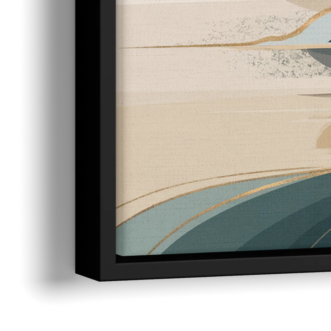 Joseph Scenic Horizon - Close-Up Black Frame Canvas