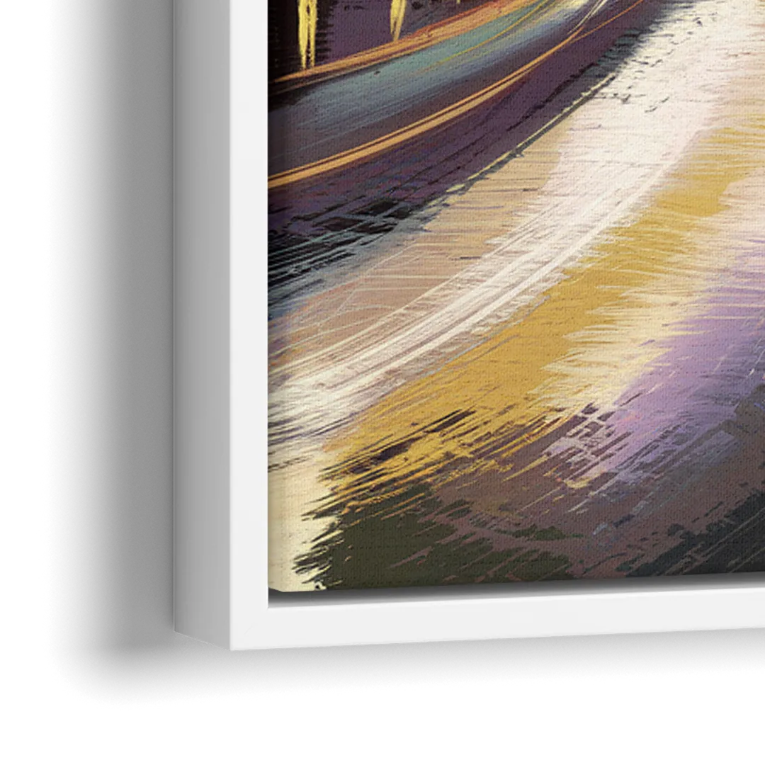 Mobile Downtown Aesthetic - Close-Up White Frame Canvas