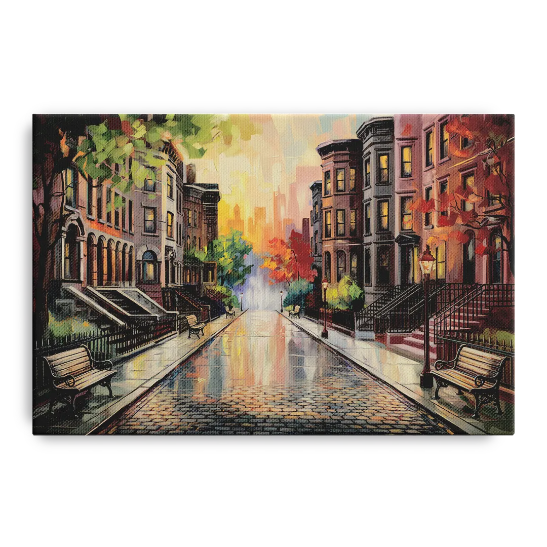 Boston Historic Neighborhoods - Canvas Wall Art