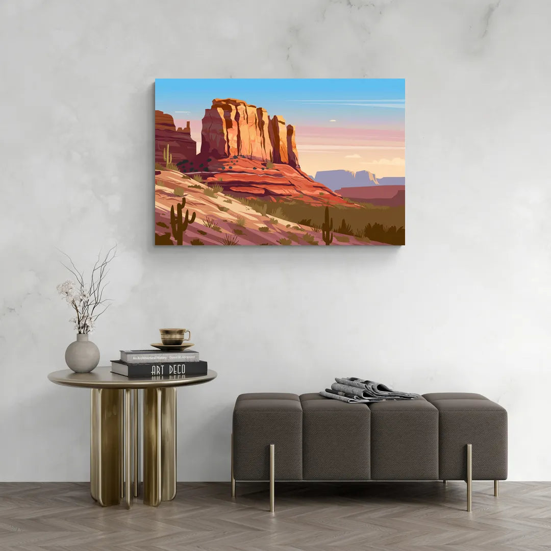 Sedona Majestic Rock Formations - Canvas Wall Art Living Room