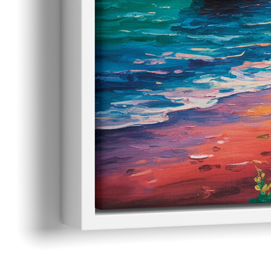 PEI Coastal Charm - Close-Up White Frame Canvas