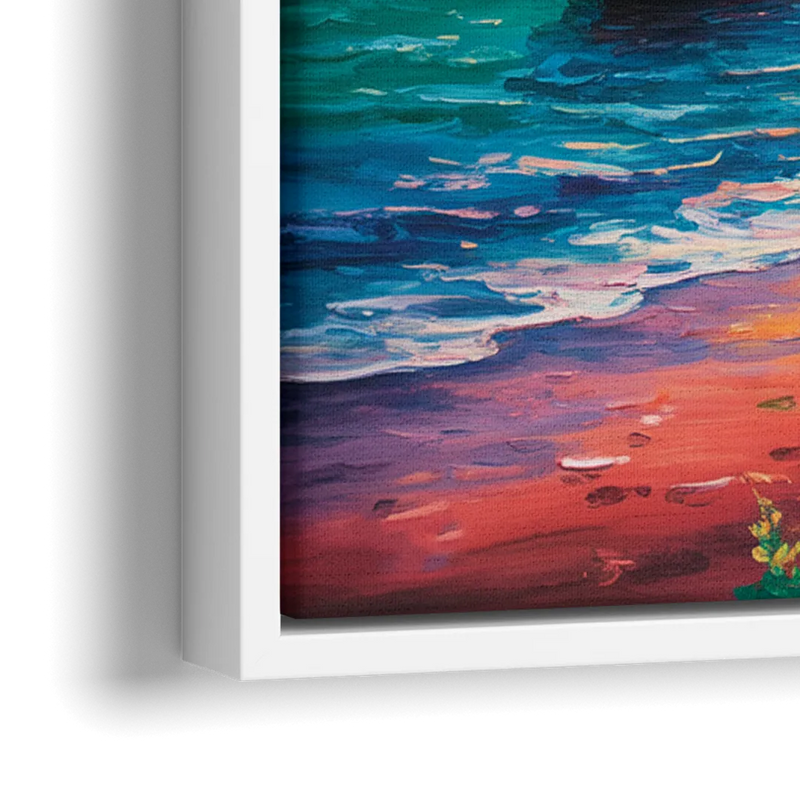 PEI Coastal Charm - Close-Up White Frame Canvas