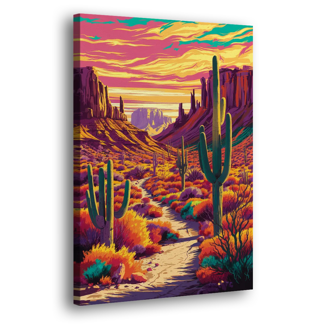 Bisbee Colorful Southwest Vibes - Canvas Print Art Sides