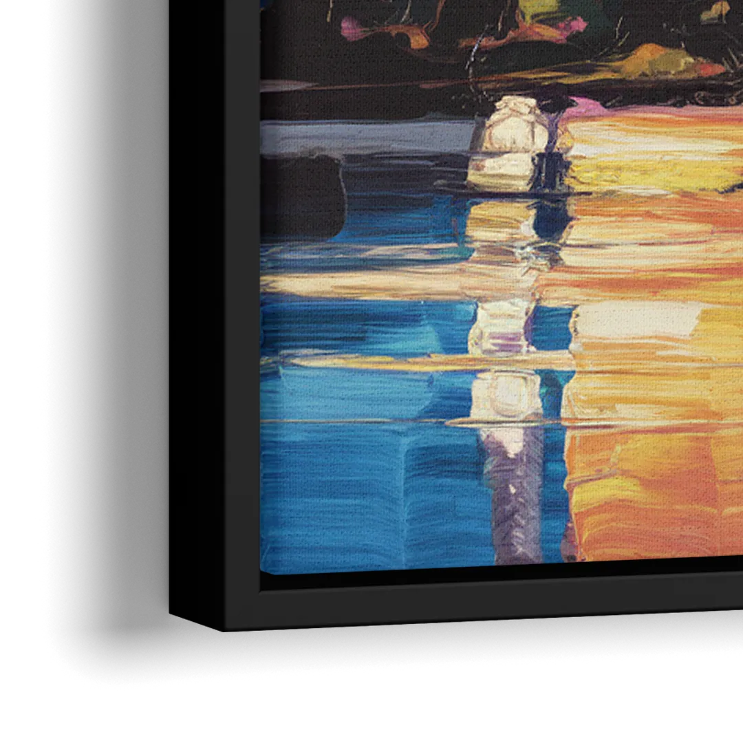 Austin East Side Murals - Close-Up Black Frame Canvas