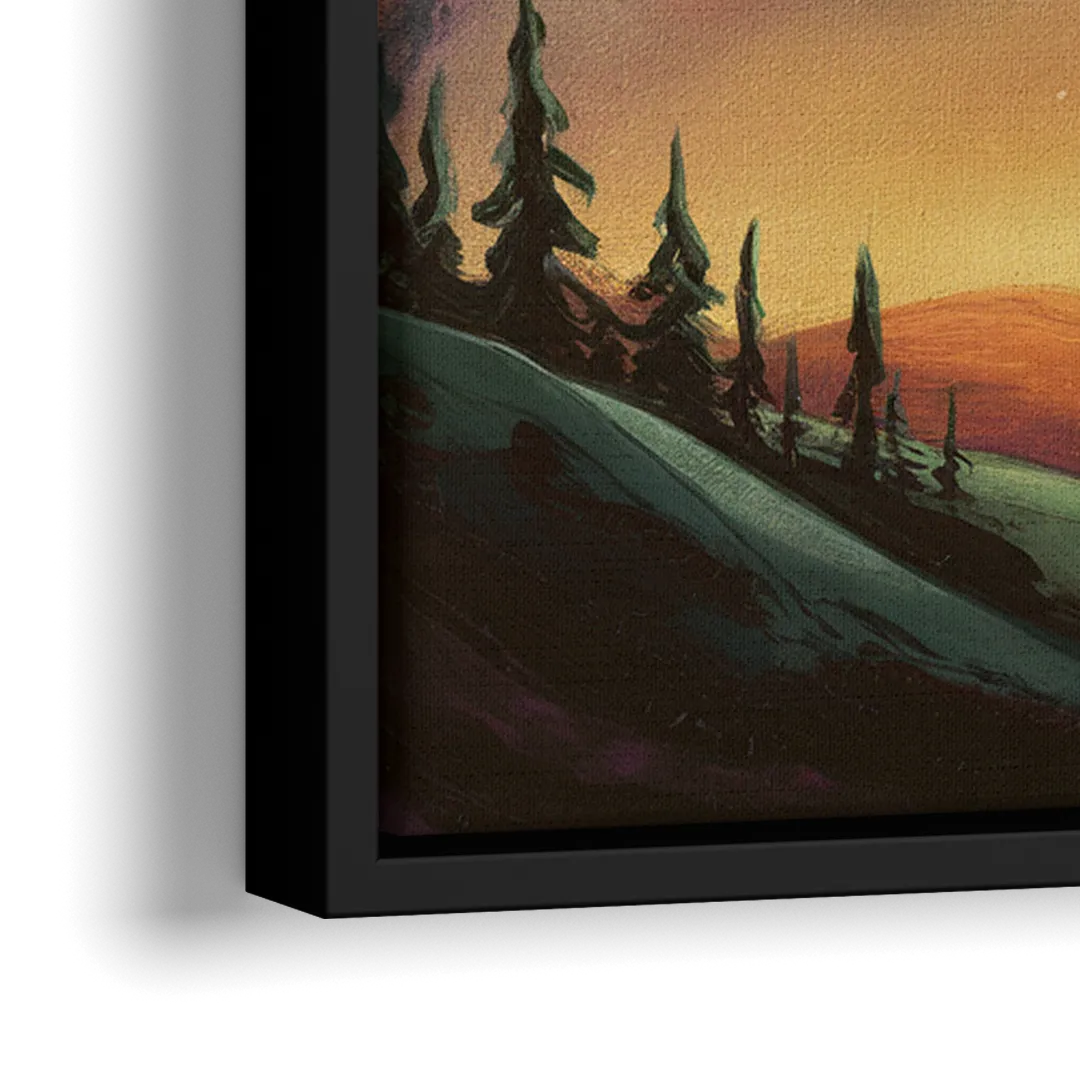 Huntsville Night Sky Astronomy - Close-Up Black Frame Canvas