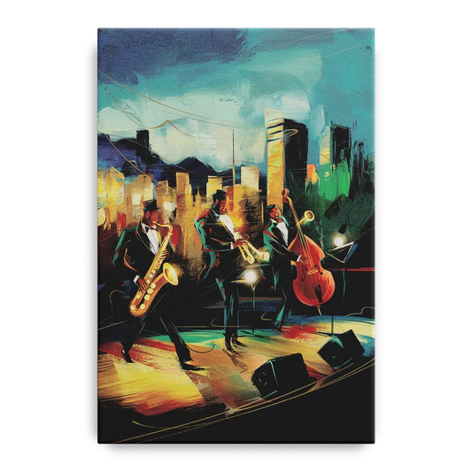 Salt Lake City Jazz Tribute - Canvas Wall Art