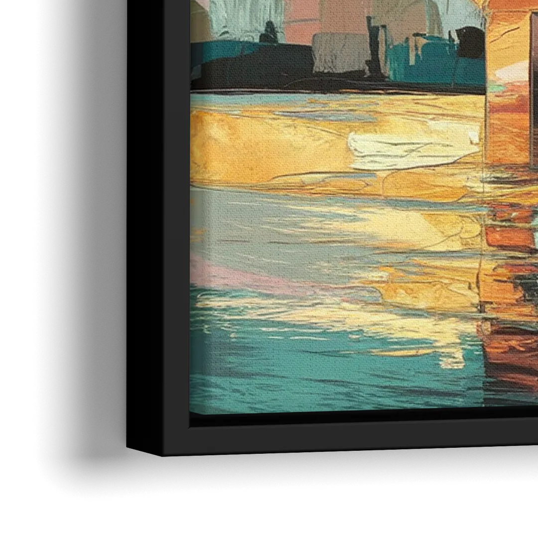 Houston Be Someone Bridge - Close-Up Black Frame Canvas