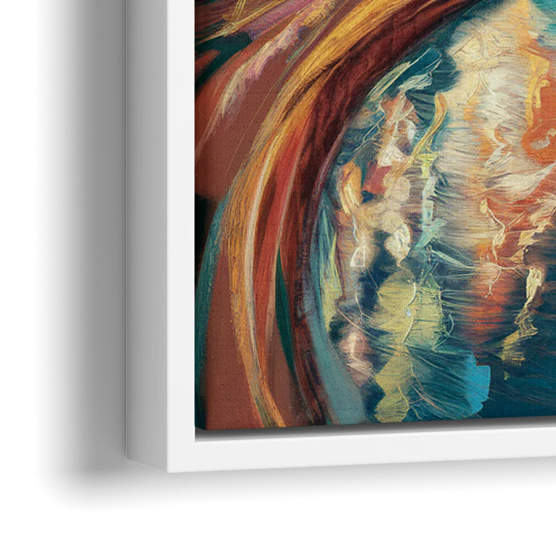 Oklahoma City Bricktown Canal - Close-Up White Frame Canvas