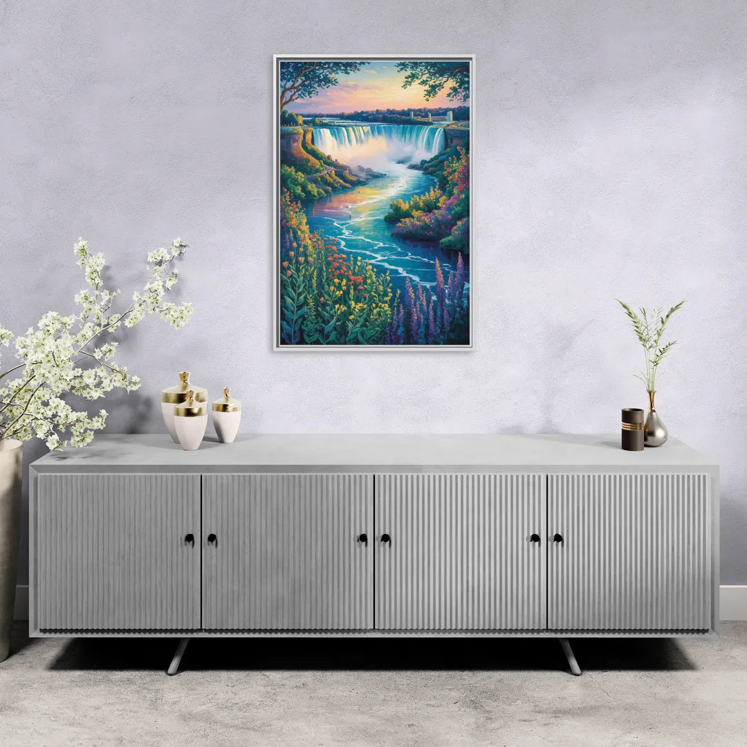 Niagara Botanical Gardens - Living Room White Frame Canvas