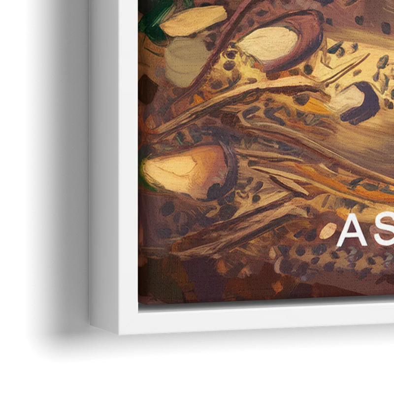Ashland Hiking Paths - Close-Up White Frame Canvas