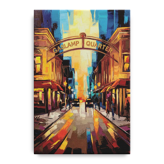 San Diego Historic Gaslamp District - Canvas Wall Art