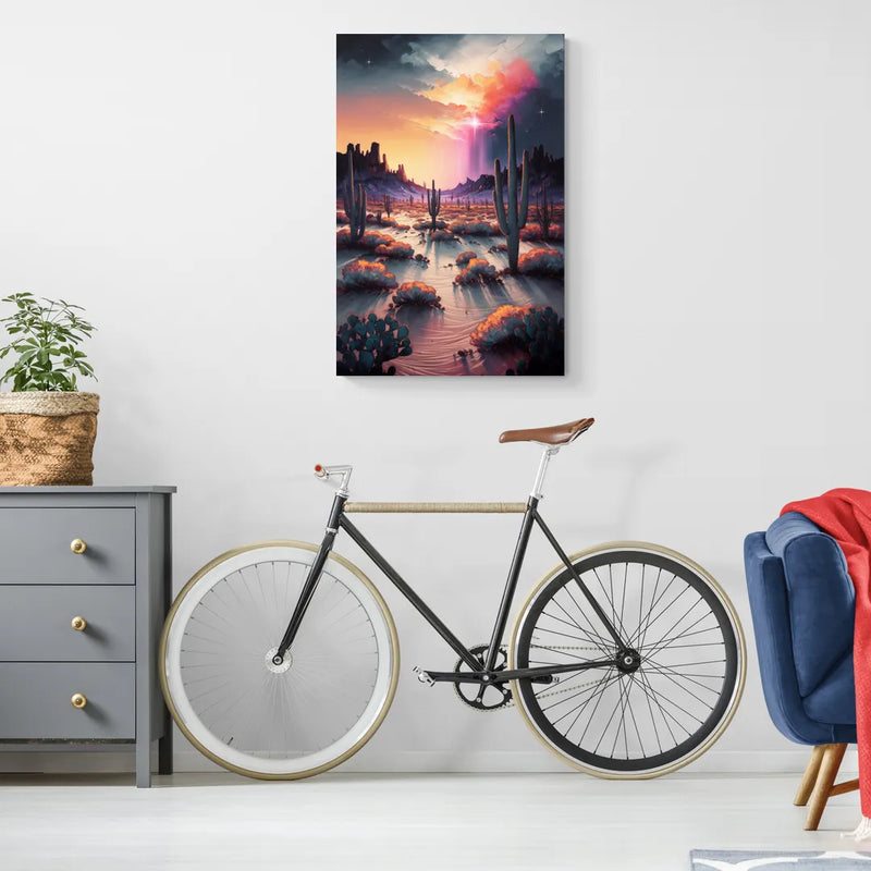Phoenix Desert Twilight Glow - Canvas Wall Art Living Room