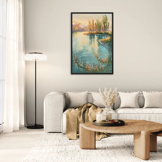 Garland Lakeside Serenity - Living Room Black Frame Canvas