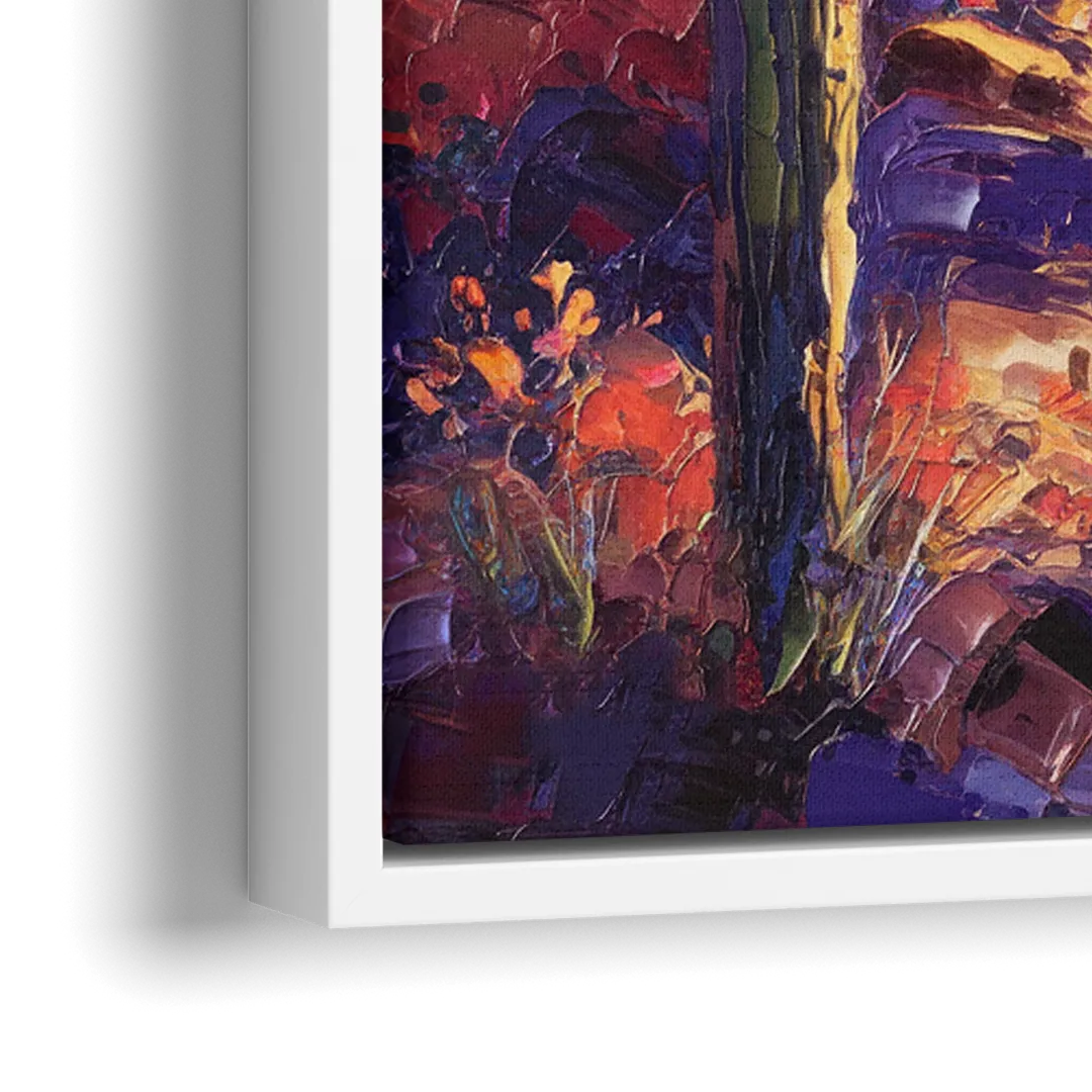 Phoenix Arizona Scenic Views - Close-Up White Frame Canvas