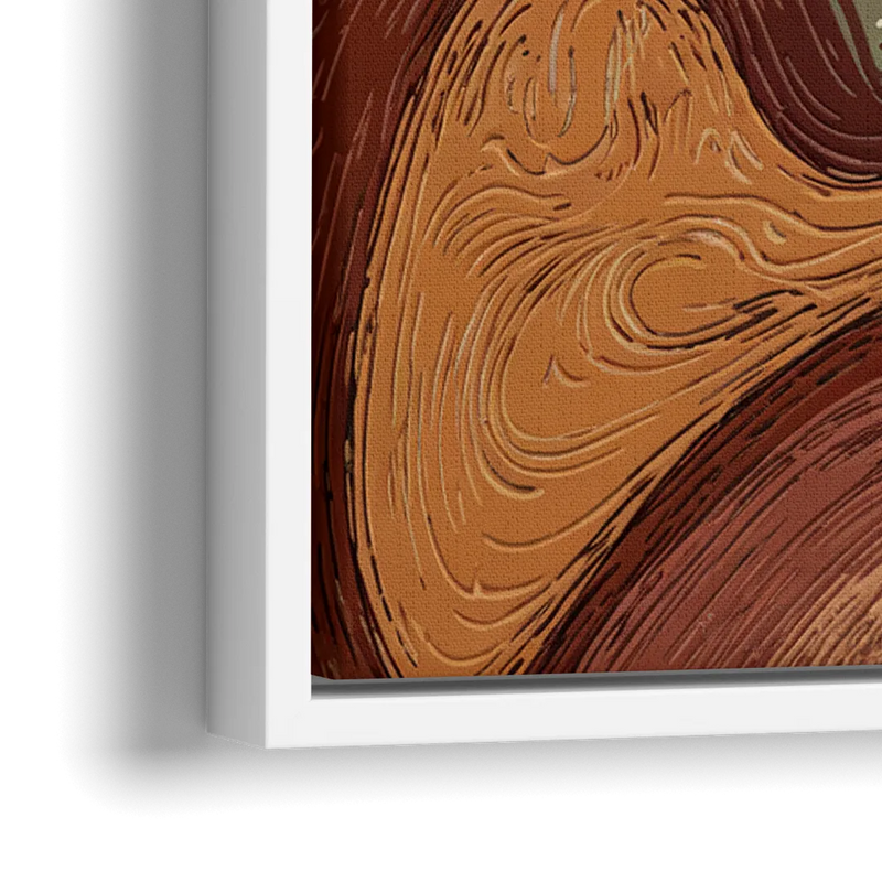 Bisbee Rustic Mountain Scene - Close-Up White Frame Canvas