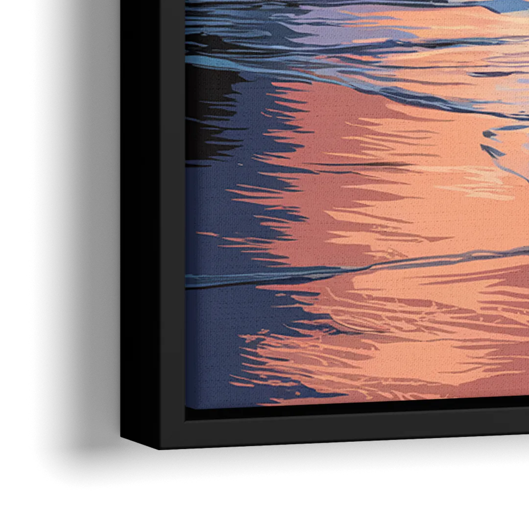 Los Angeles Santa Monica Pier - Close-Up Black Frame Canvas