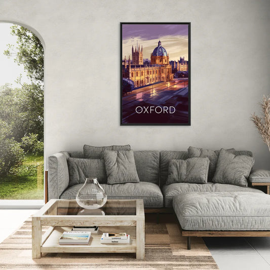 Oxford Timeless Elegance - Living Room Black Frame Canvas