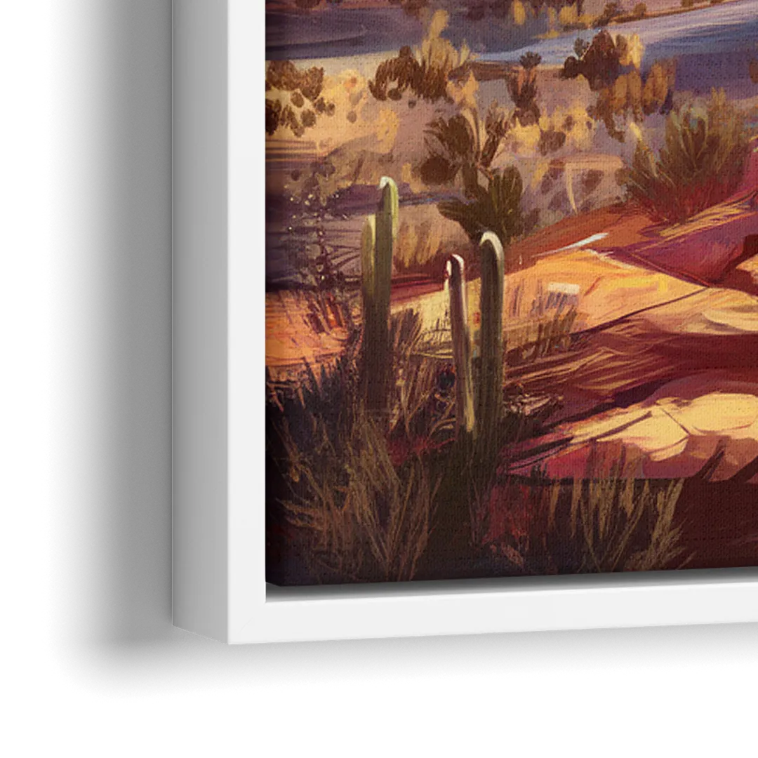 Mesa Nature Escape - Close-Up White Frame Canvas