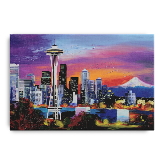 Seattle Space Needle View - Canvas Wall Art