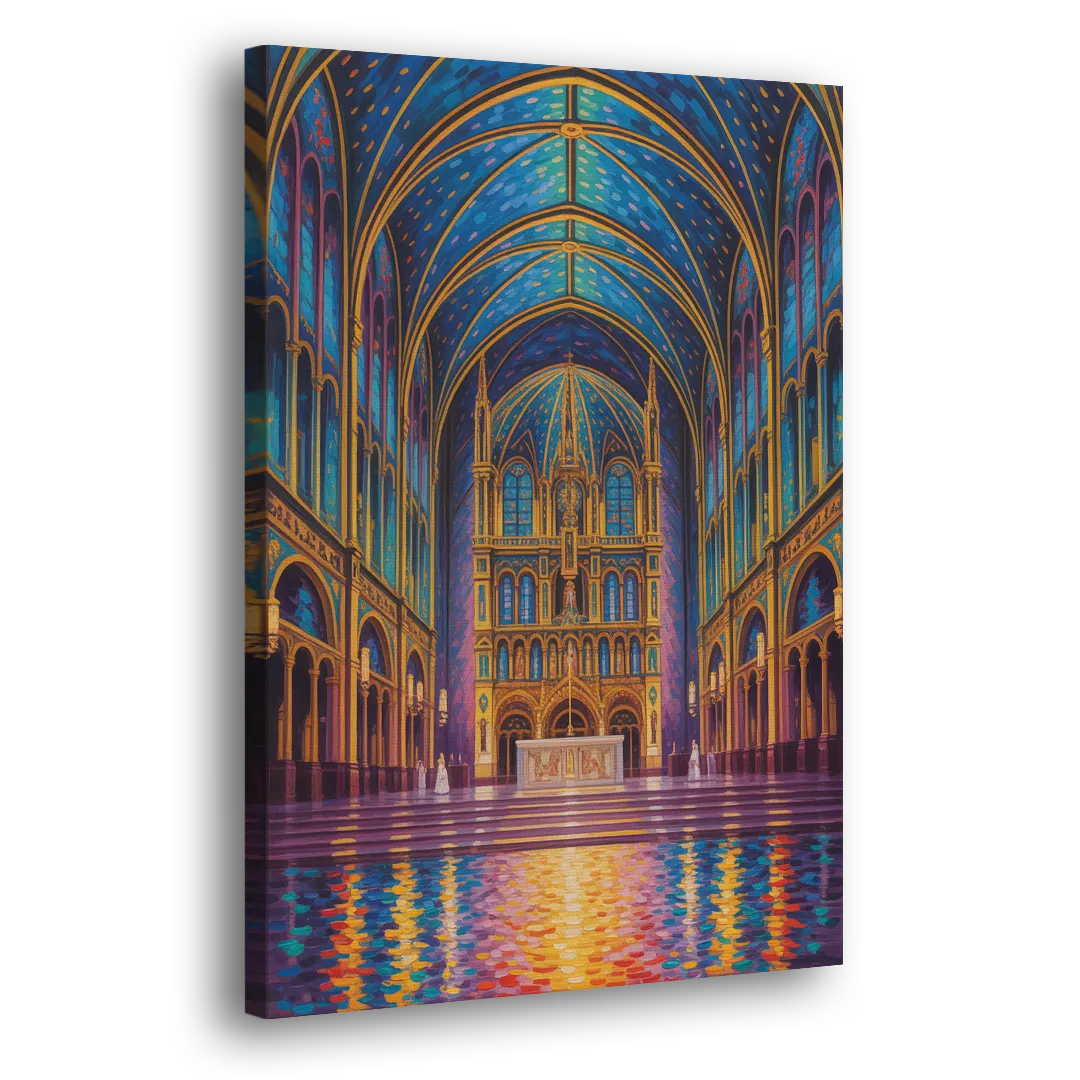 Notre Dame Basilica Interior - Canvas Print Art Sides