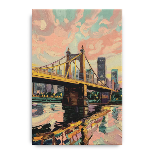 Pittsburgh Bridges and Rivers - Canvas Wall Art