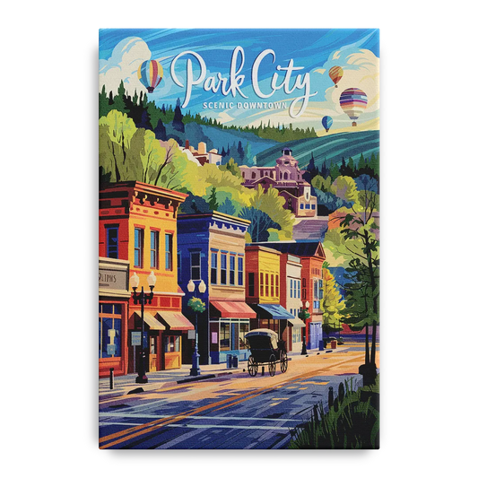 Park City Scenic Downtown - Canvas Wall Art