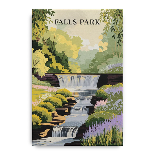 Greenville Scenic Falls Park - Canvas Wall Art