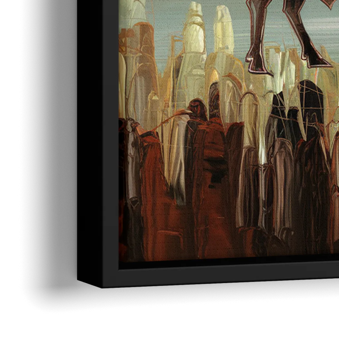 Buffalo All America City - Close-Up Black Frame Canvas