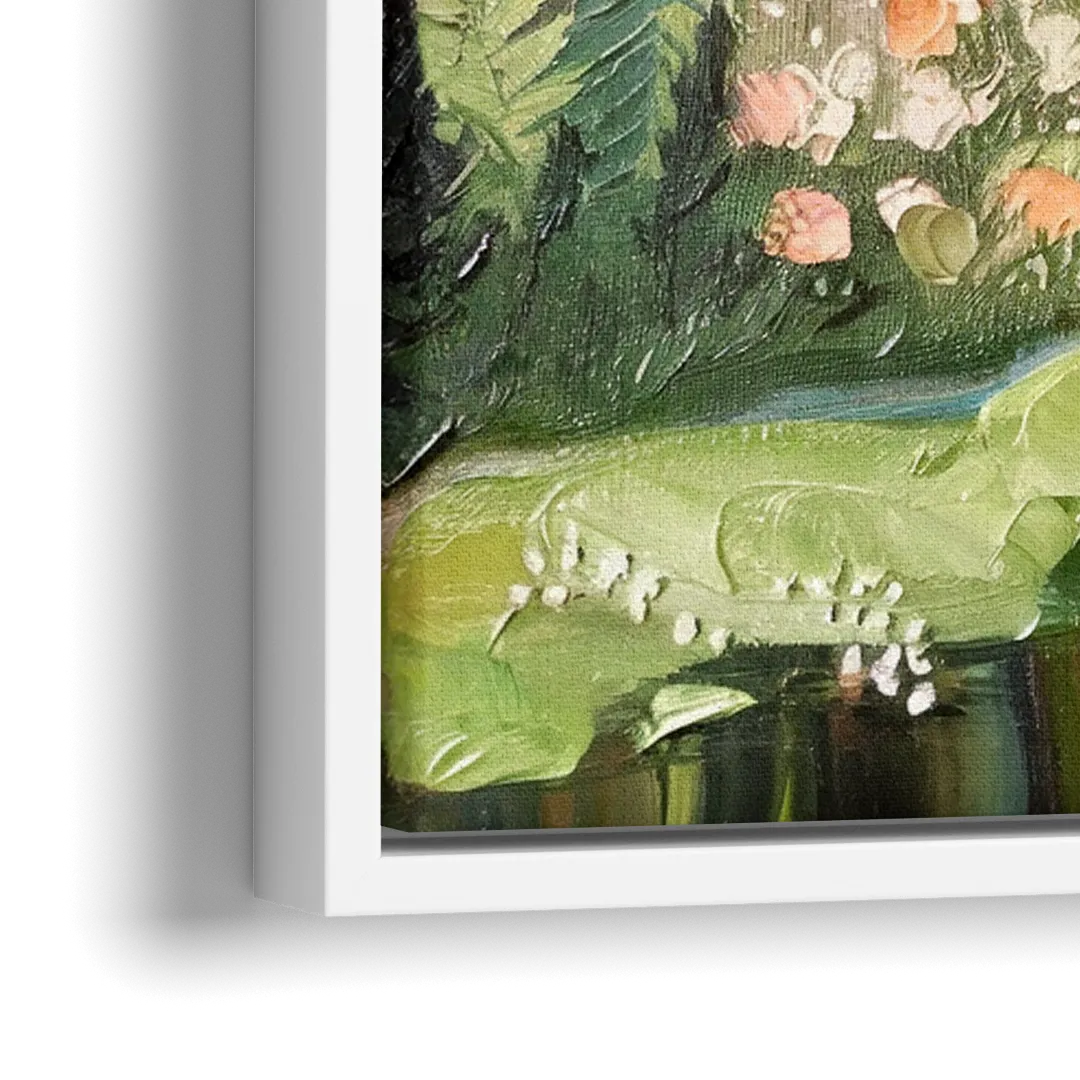 Fort Worth Botanical Gardens View - Close-Up White Frame Canvas