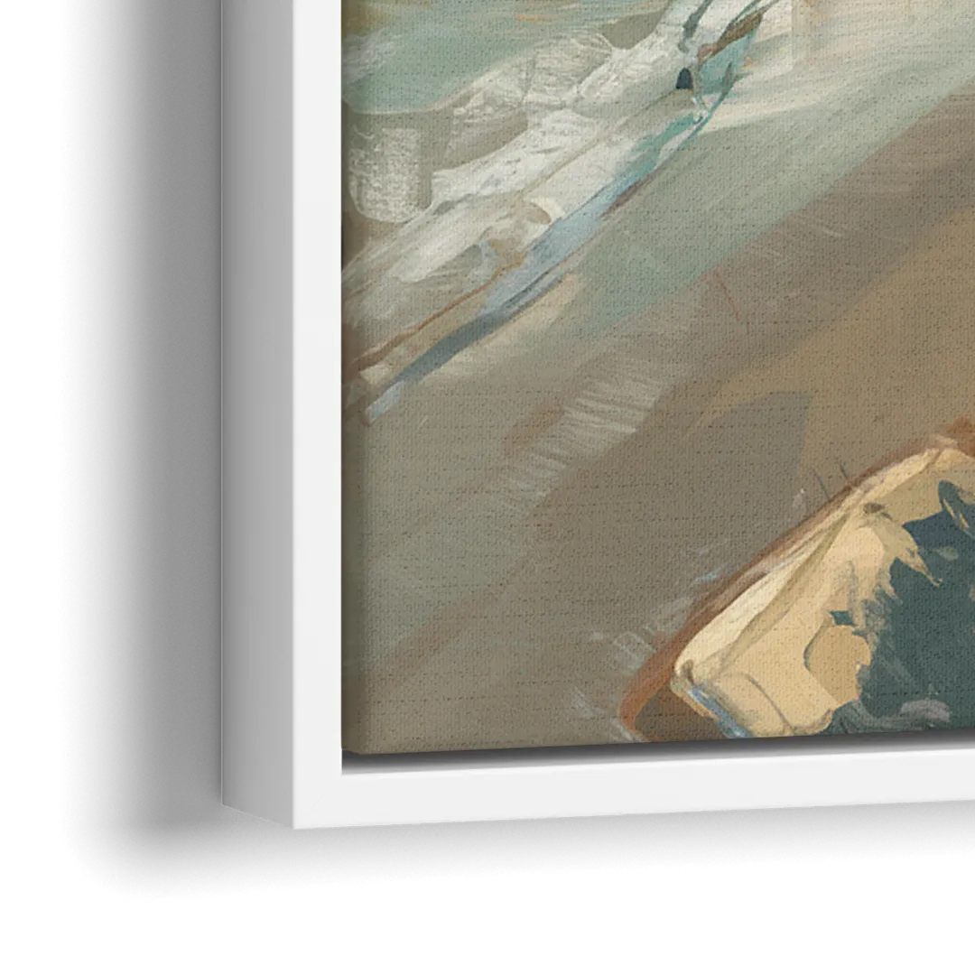 La Jolla Cliffside Beauty - Close-Up White Frame Canvas