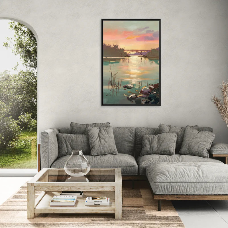 Chesapeake Bay Serenity - Living Room Black Frame Canvas
