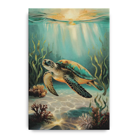Hilton Head Island Sea Turtle Journey - Canvas Wall Art