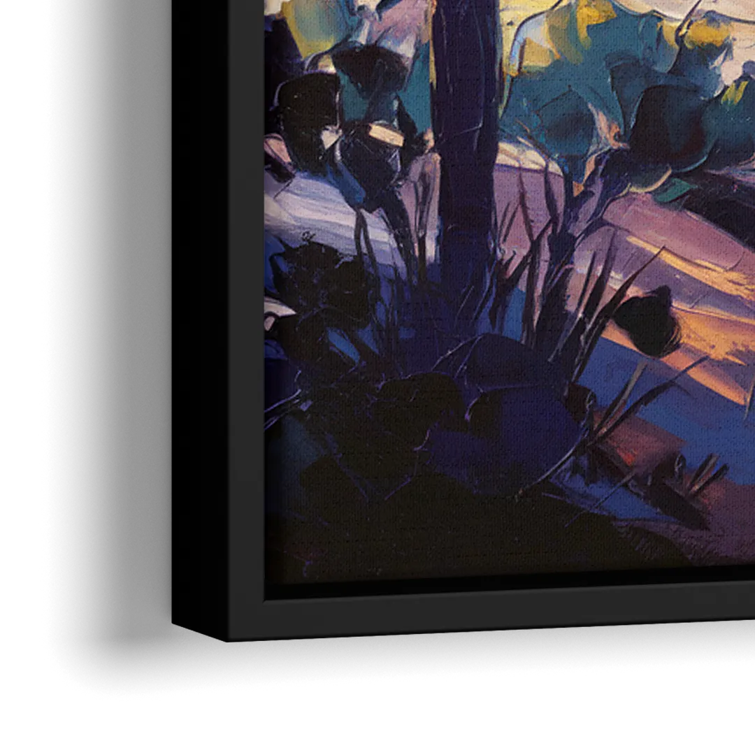 Chandler Desert Night Sky - Close-Up Black Frame Canvas