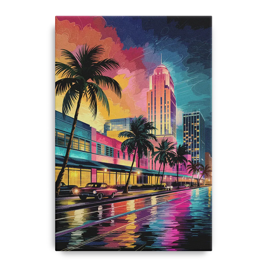 Miami Vibrant Colors - Canvas Wall Art