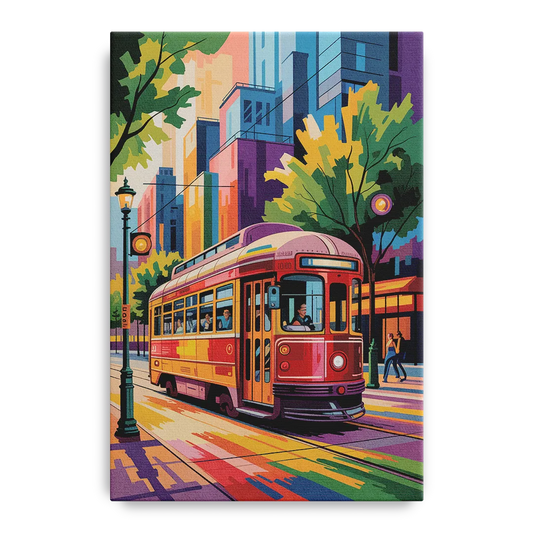 Toronto Streetcar Vintage - Canvas Wall Art