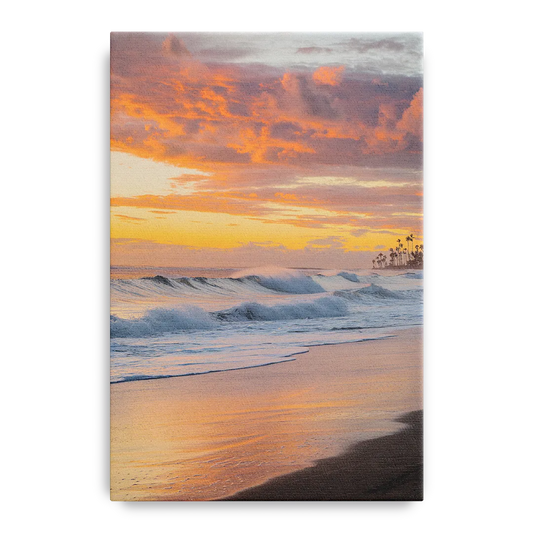 Huntington Beach Golden Hour - Canvas Wall Art