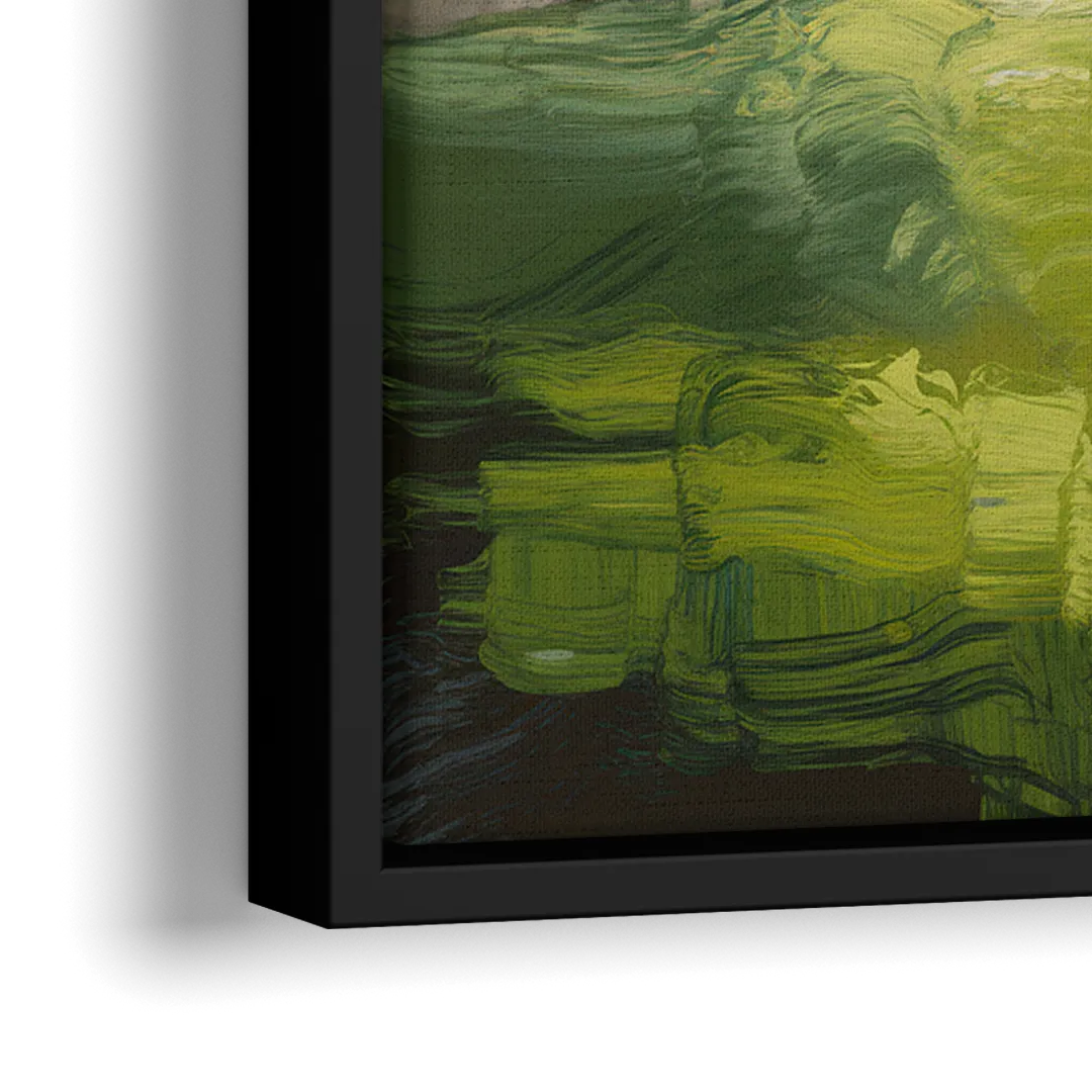 Ontario Forest Vibes - Close-Up Black Frame Canvas
