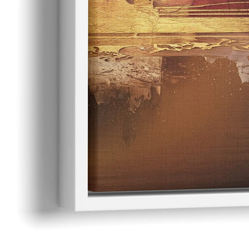 Omaha City Skyline - Close-Up White Frame Canvas