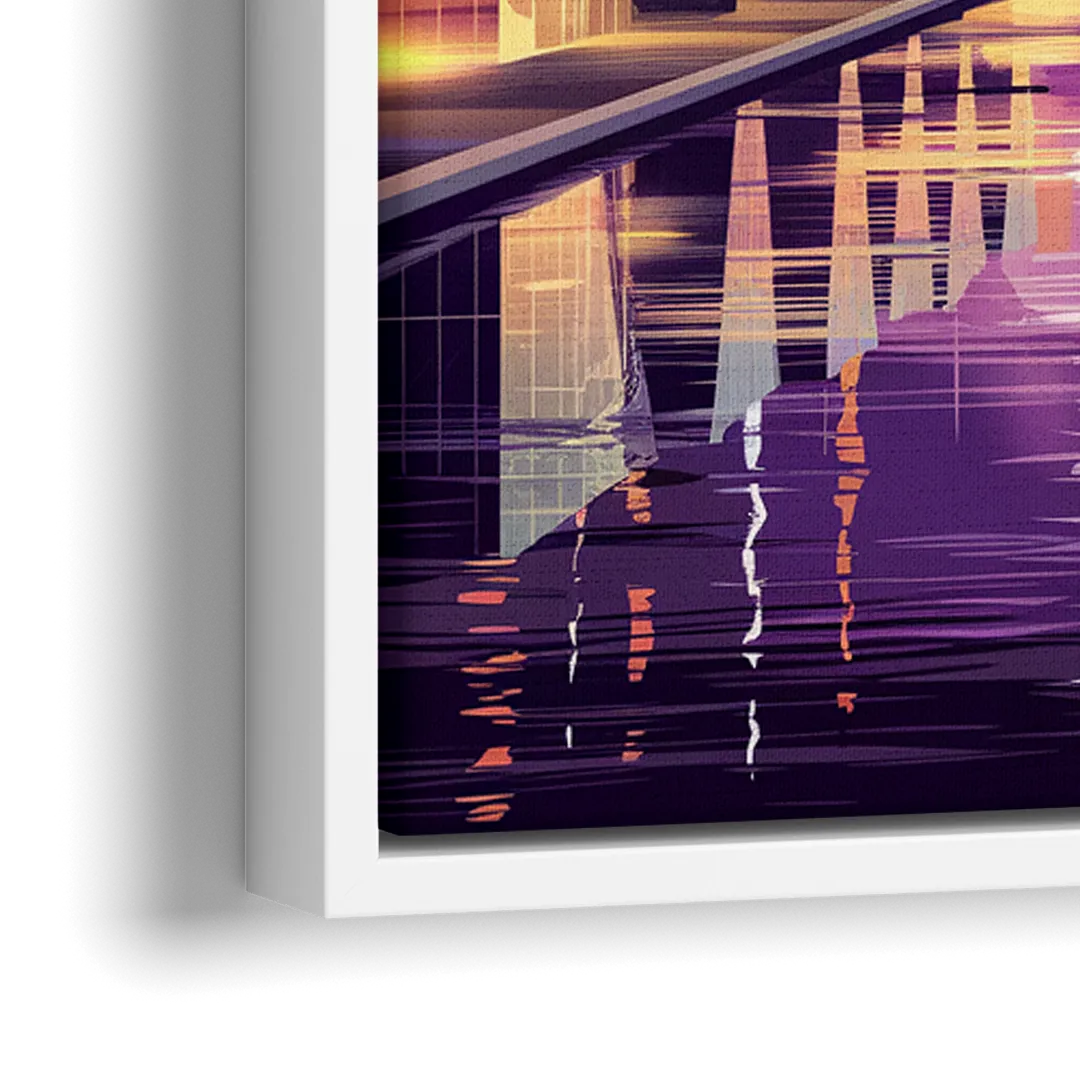 Los Angeles Art District - Close-Up White Frame Canvas