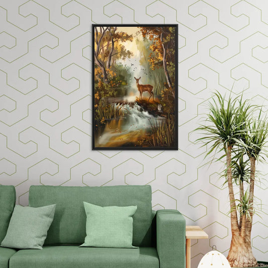 Ashland Wildlife Sanctuary - Living Room Black Frame Canvas