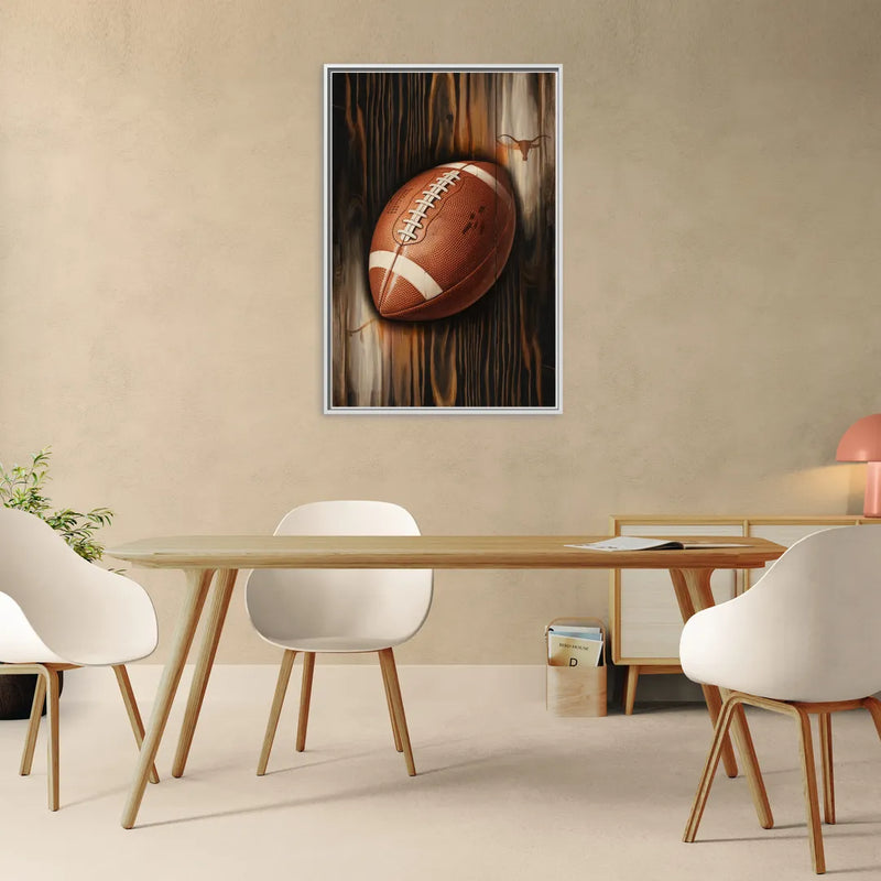 Austin UT Football Energy - Living Room White Frame Canvas