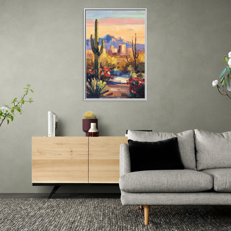 Tucson Arizona Pride - Living Room White Frame Canvas