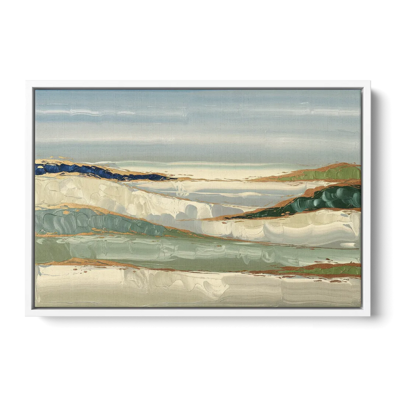 Eugene Abstract Landscape - White Frame Canvas