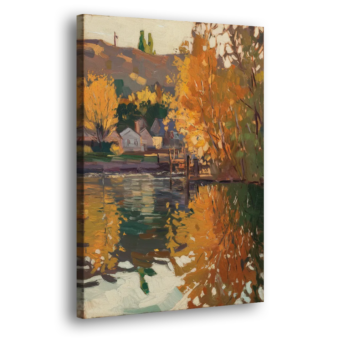 Boise Riverfront Scene - Canvas Print Art Sides