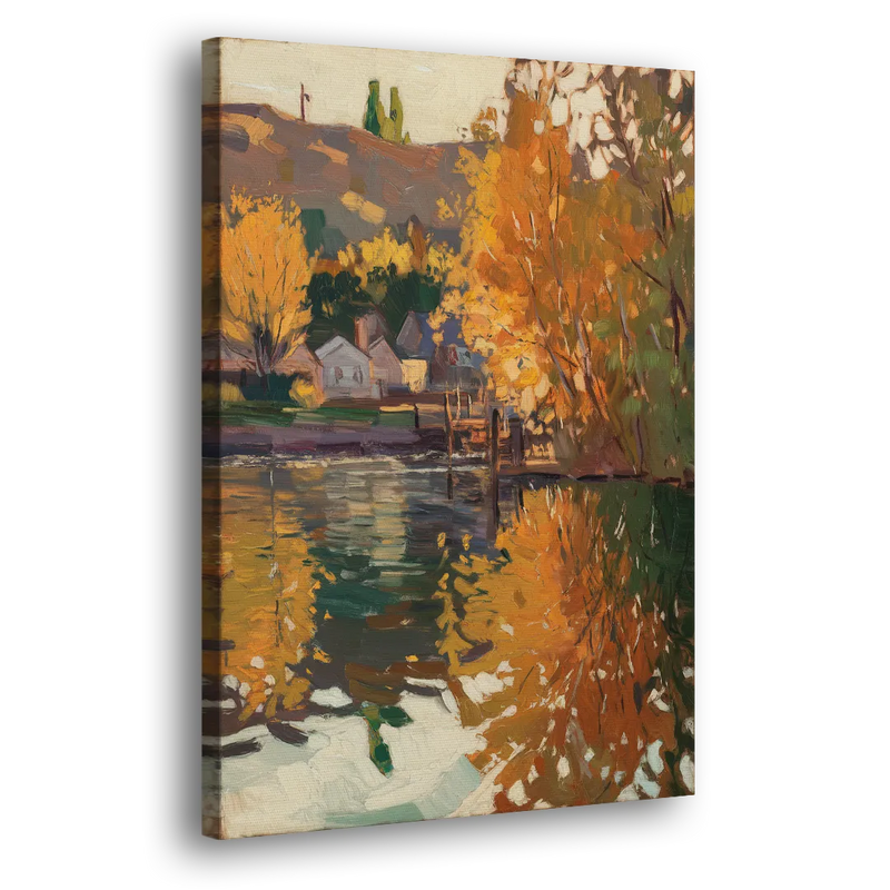 Boise Riverfront Scene - Canvas Print Art Sides