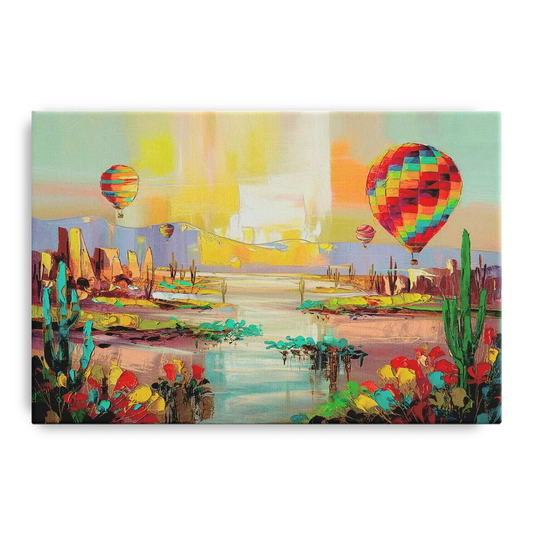 Albuquerque Hot Air Balloons - Canvas Wall Art