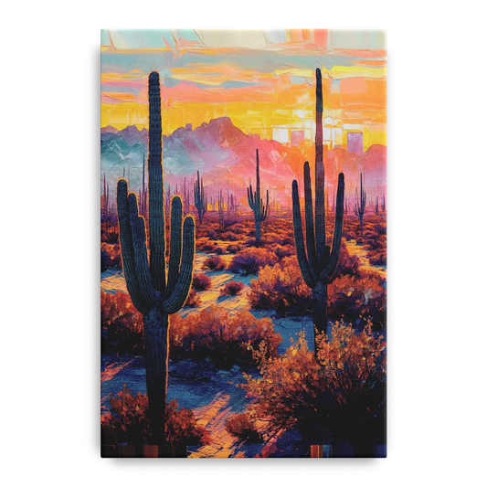 Phoenix Arizona Sunset Glow - Canvas Wall Art