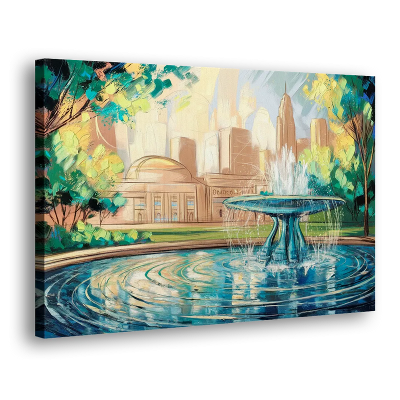 Kansas City Fountains And Parks - Canvas Print Art Sides