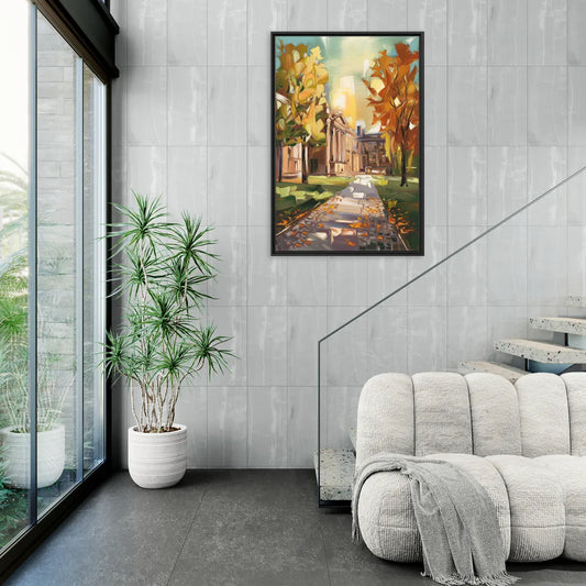 Eugene University Vibes - Living Room Black Frame Canvas